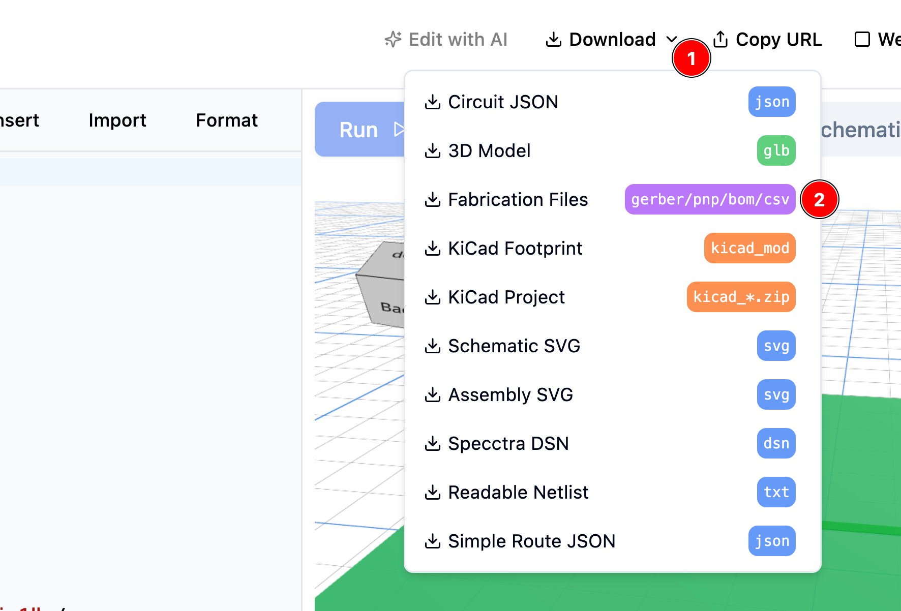Online Editor Download Button